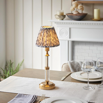 Morton Rechargeable Table Lamp with Leaf Shade