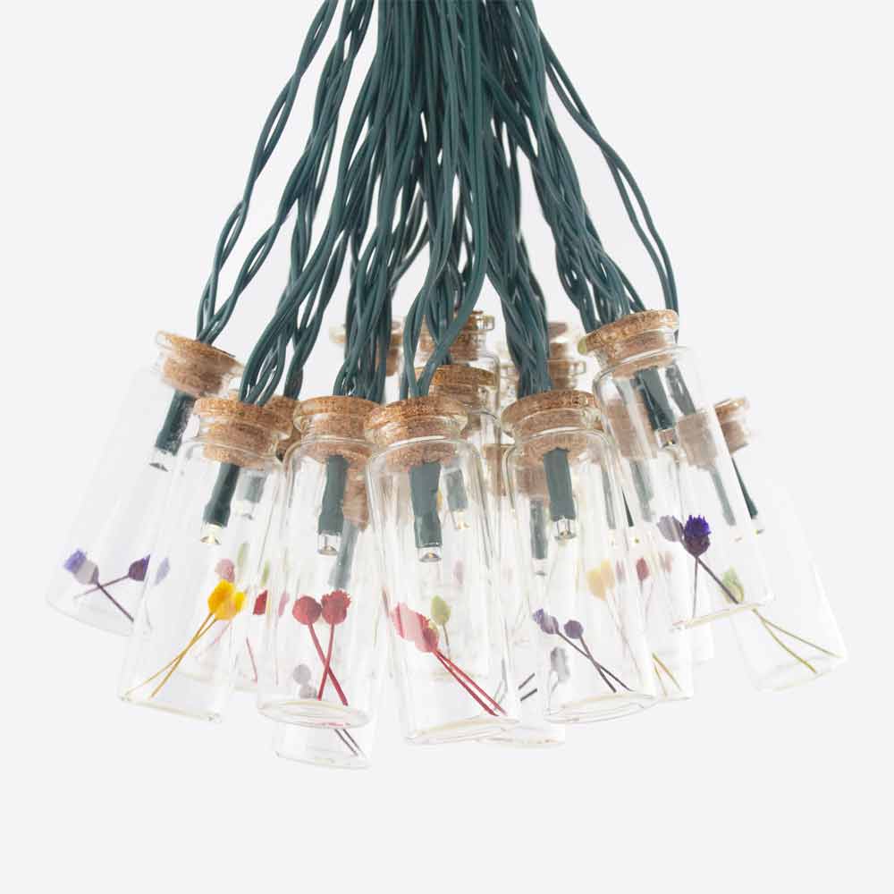 Flower Jar Festoon Lights 40' ft