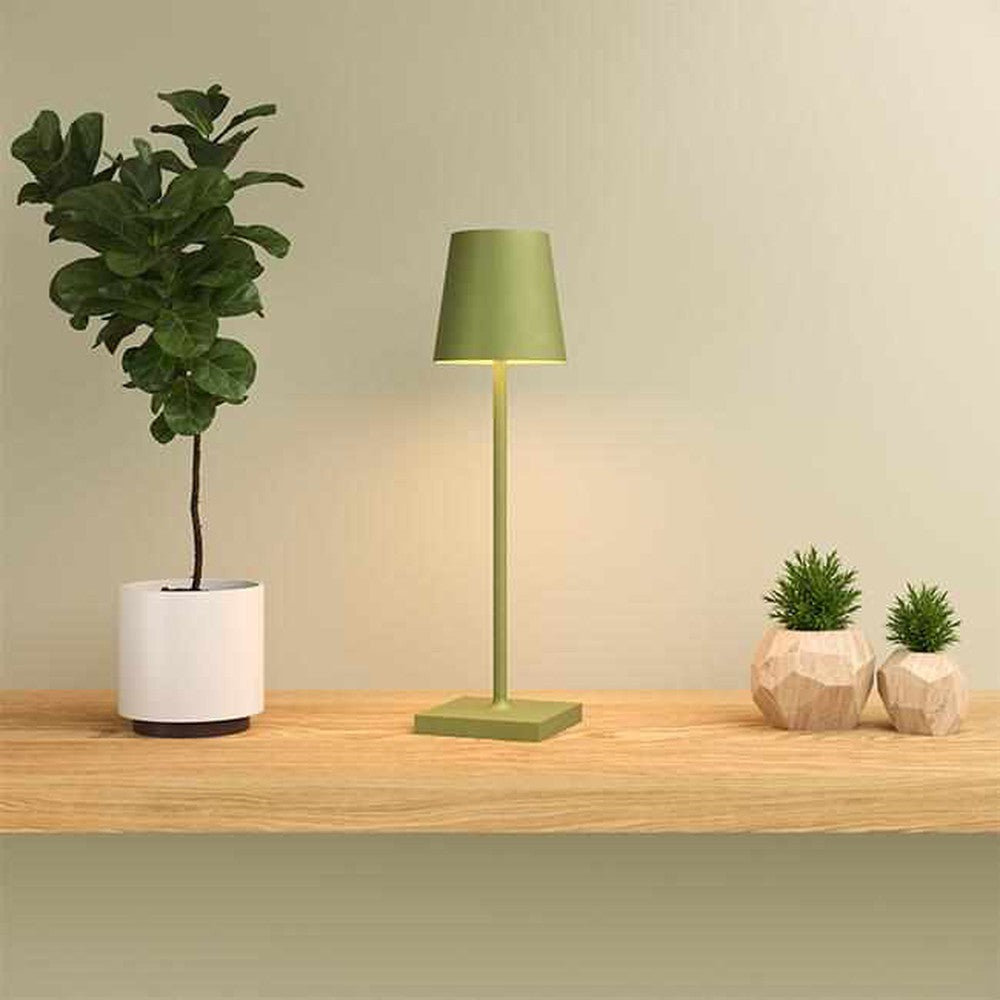 Jour Solar Table Light Sage Green