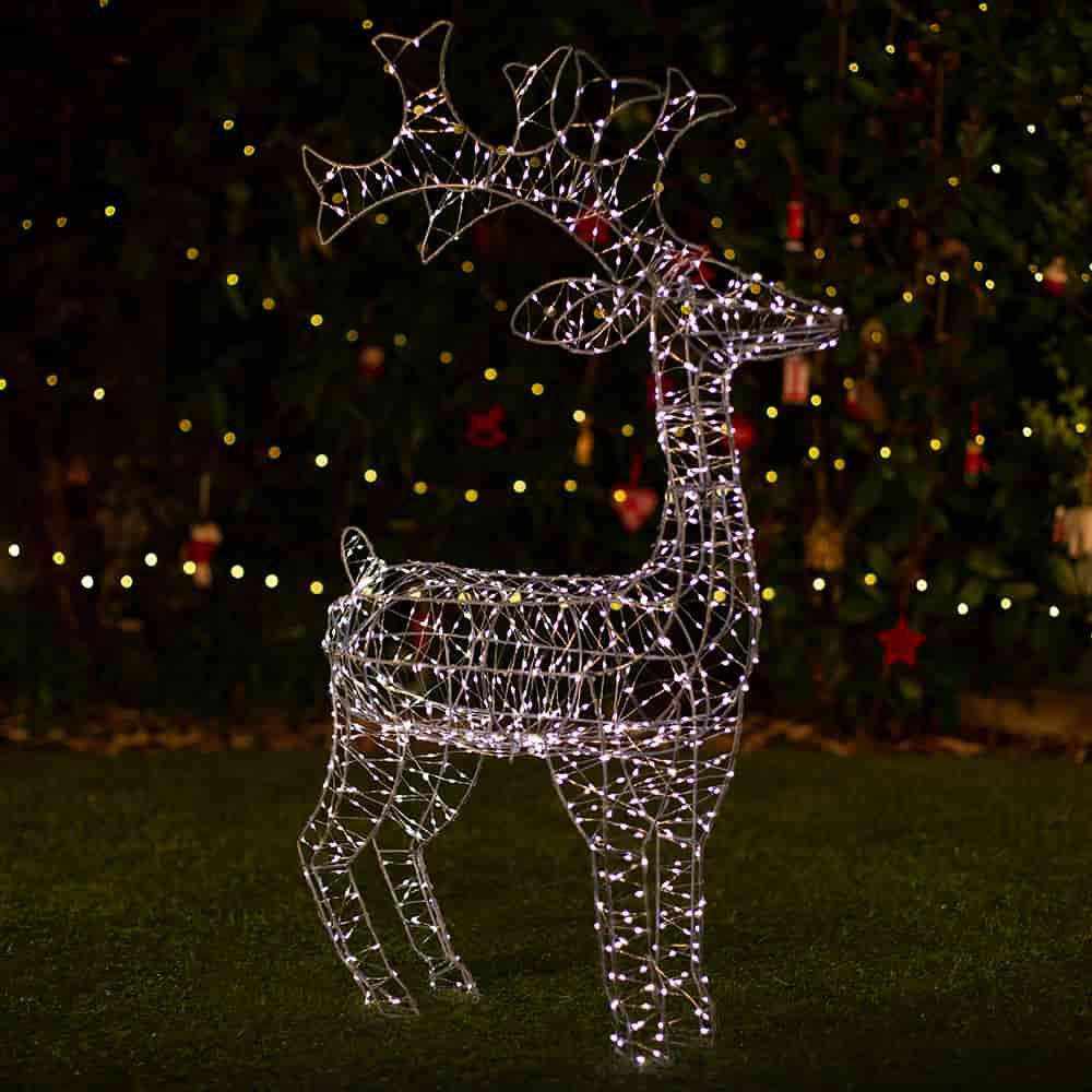 x2 Solar Reindeer Lights - NEST & FLOWERS